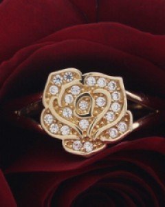 14K 18K 뷰티 로즈 반지