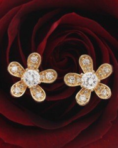 14K 18K 아델라 플라워 귀걸이