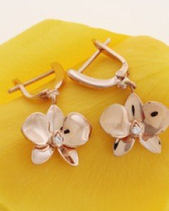 14K 18K 로맨틱 플라워 귀걸이
