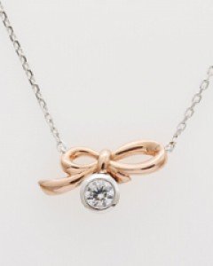 14K 18K 스윙 리본 목걸이