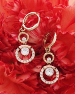 14K 18K 레이디 써클 귀걸이