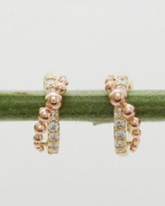 14K 18K 버블 웨이브 귀걸이