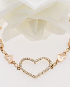14K 18K 리라 하트 팔찌