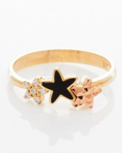 14K 18K 레이디 스타 반지