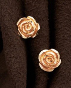 14K 18K 큐밍 로즈 귀걸이