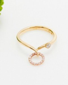 14K 18K 앨리 서클 반지