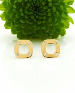14K 미니 스퀘어 귀걸이