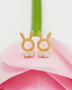 14K 미니 바니 귀걸이