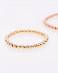 14K 18K 구슬 밴드 미니 볼 체인 반지 골드 볼 골드볼 민볼 데일리 레이어드