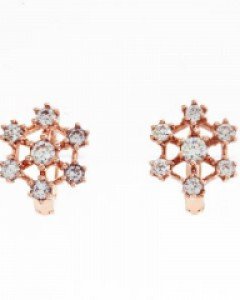 14K 18K 린 스노우 원터치 귀걸이 눈꽃 플라워 팔각