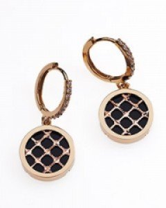 14K 18K 허니컴 서클 오닉스 귀걸이 원터치