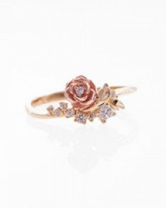 14K 18K 샤이닝 로즈 반지