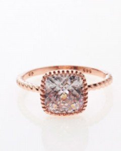 14K 18K 둥근 사각 볼륨 캐럿 큐빅 반지 스퀘어 박스 2캐럿 3캐럿