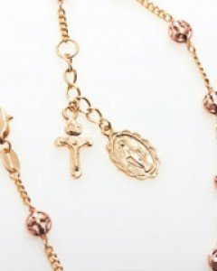 14K 18K 서클 십자가 볼 묵주 팔찌 성모 마리아 천주교