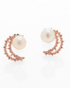 14K 18K 크레센트 진주 귀걸이
