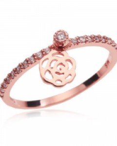 14K 18K 롤링 로즈 반지