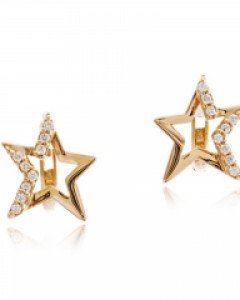 14K 18K 하프 큐빅 스타 별 원터치 귀걸이