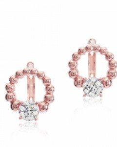 14K 18K 버블 골드 볼 큐빅 귀걸이 볼륨 볼드 도톰한 서클 프로포즈 3부 5부 큐빅