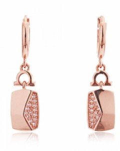 14K 18K 로리 스퀘어 귀걸이