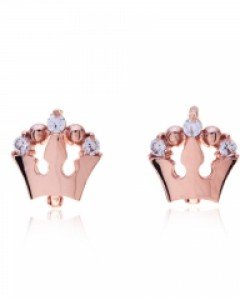 14K 18K 벨 크라운 왕관 원터치 귀걸이