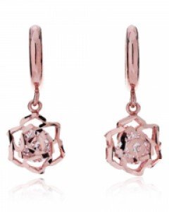 14K 18K 로즈데이 장미 귀걸이