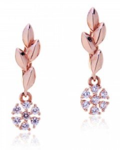 14K 18K 스노우 리프 눈꽃 귀걸이