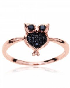 14K 18K 블랙시크 부엉이 반지