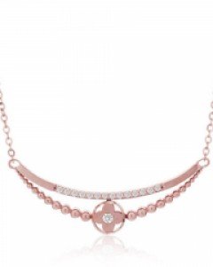 14K 18K 노블 플라워 믹스 라인 목걸이 클로버 투 트윈 콤비 볼