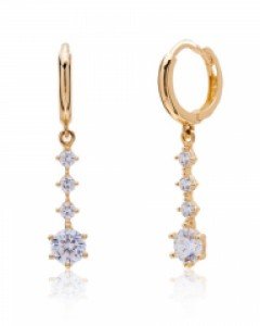 14K 18K 큐빅 샤인 레인 원터치 귀걸이 별빛 별빛이 내린다