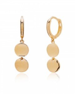 14K 18K 트윈 골드 코인 귀걸이