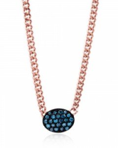 14K 18K 딥블루 서클 다이아몬드 목걸이 블랙 앤틱 엔틱 원 타원 믹스 체인