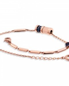 14K 18K 셀럽 볼륨 다이아몬드 팔찌 볼드 블루 원통