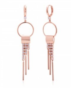 14K 18K 부티크 서클 스틱 테일 귀걸이 원터치 볼륨 링 찰랑 고급 럭셔리