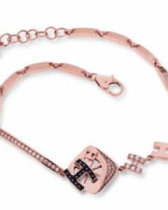 14K 18K 트윈 H 볼륨 스퀘어 팔찌