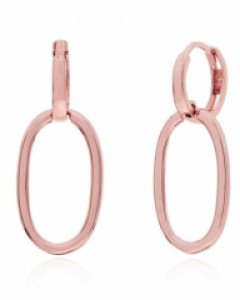 14K 18K 심플 타원형 서클 귀걸이 원터치 데일리