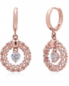 14K 18K 브릴리언트 리스 서클 귀걸이 빛나는 화려한 링 볼드 볼륨 원터치 원형