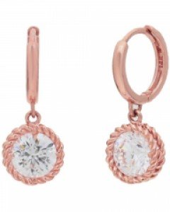 14K 18K 서클 꽈배기 큐빅 원터치 귀걸이