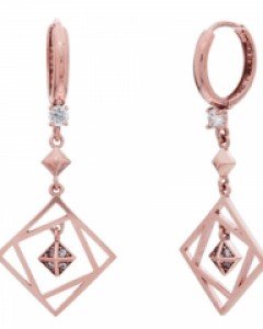 14K 18K 미로틱 스퀘어 귀걸이 레이어드 사각 네모 마름모 원터치