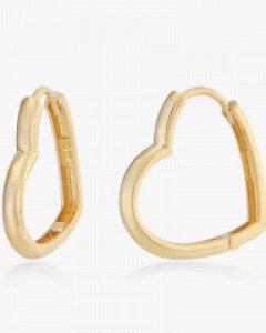 14K 18K 심플 스몰 하트 원터치 귀걸이