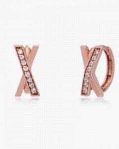 14K 18K 믹스 심플 엑스 원터치 귀걸이