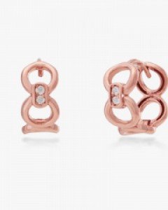 14K 18K 볼드 링크 링 귀걸이