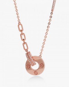 14K 18K 엘레강스 볼륨 서클 목걸이