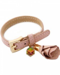 CB2007 러프플라워 팔찌 [가죽]