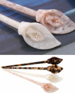 H-330 튤립보석 비녀핀 / 뒤꽂이 / 머리꽂이 / 한복장식 / 헤어핀