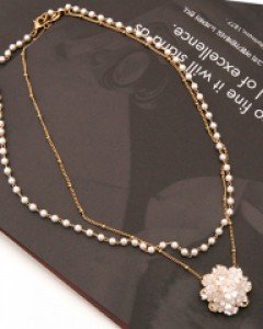 CN2013 진주플로리다N 두줄 목걸이