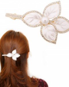 H-286 4.진주잎 자동핀