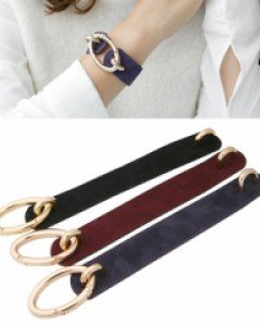 CB2043 세무금장타원B 가죽팔찌