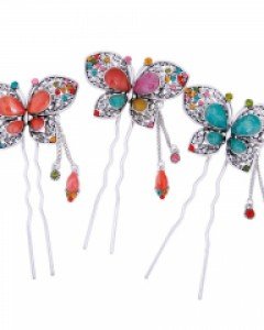 H-356 플라잉나비 비녀 / 뒤꽂이 / 머리꽂이 / 한복장식 / 헤어핀