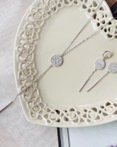 CN2053 유니엘스틱N 롱목걸이 귀걸이 세트