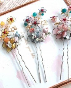 H-609 봄꽃선녀 비녀 / 뒤꽂이 / 머리꽂이 / 한복장식